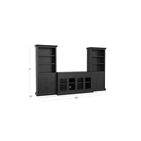 Cameo 3-Piece Modular Bruno Glass Door Storage Media Center