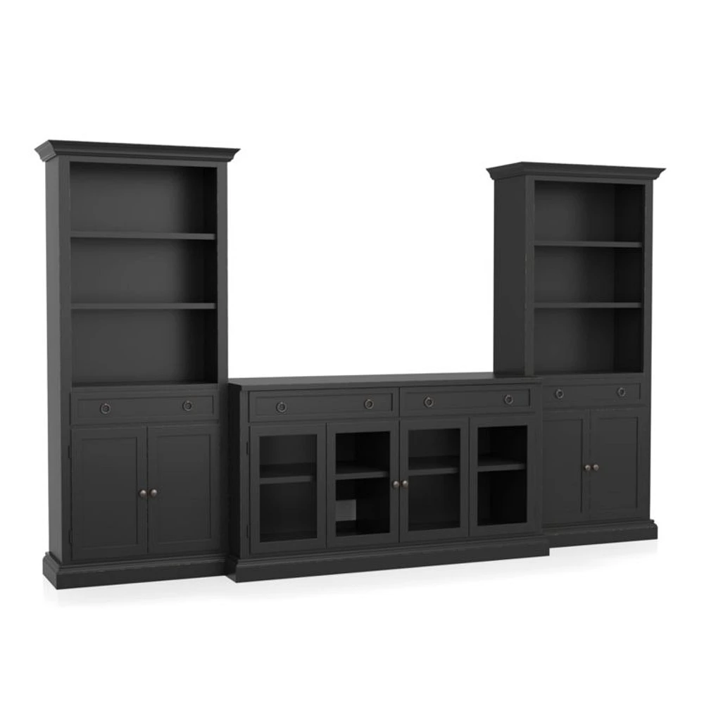 Cameo 3-Piece Modular Bruno Glass Door Storage Media Center