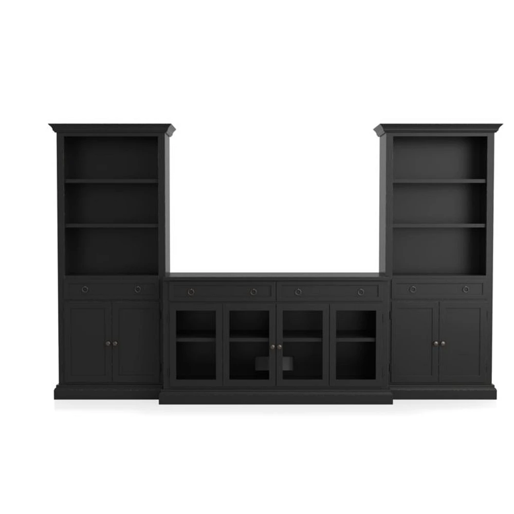 Cameo 3-Piece Modular Bruno Glass Door Storage Media Center