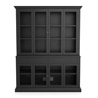 Cameo -Piece Modular Bruno Black Glass Door Wall Unit