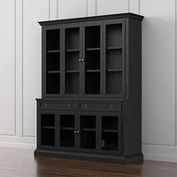 Cameo -Piece Modular Bruno Black Glass Door Wall Unit