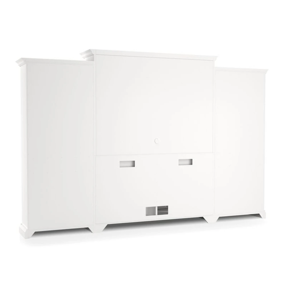 Cameo 4-Piece Modular White Glass Door Wall Unit