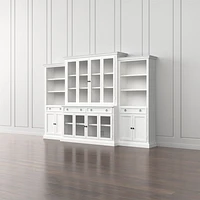 Cameo 4-Piece Modular White Glass Door Wall Unit