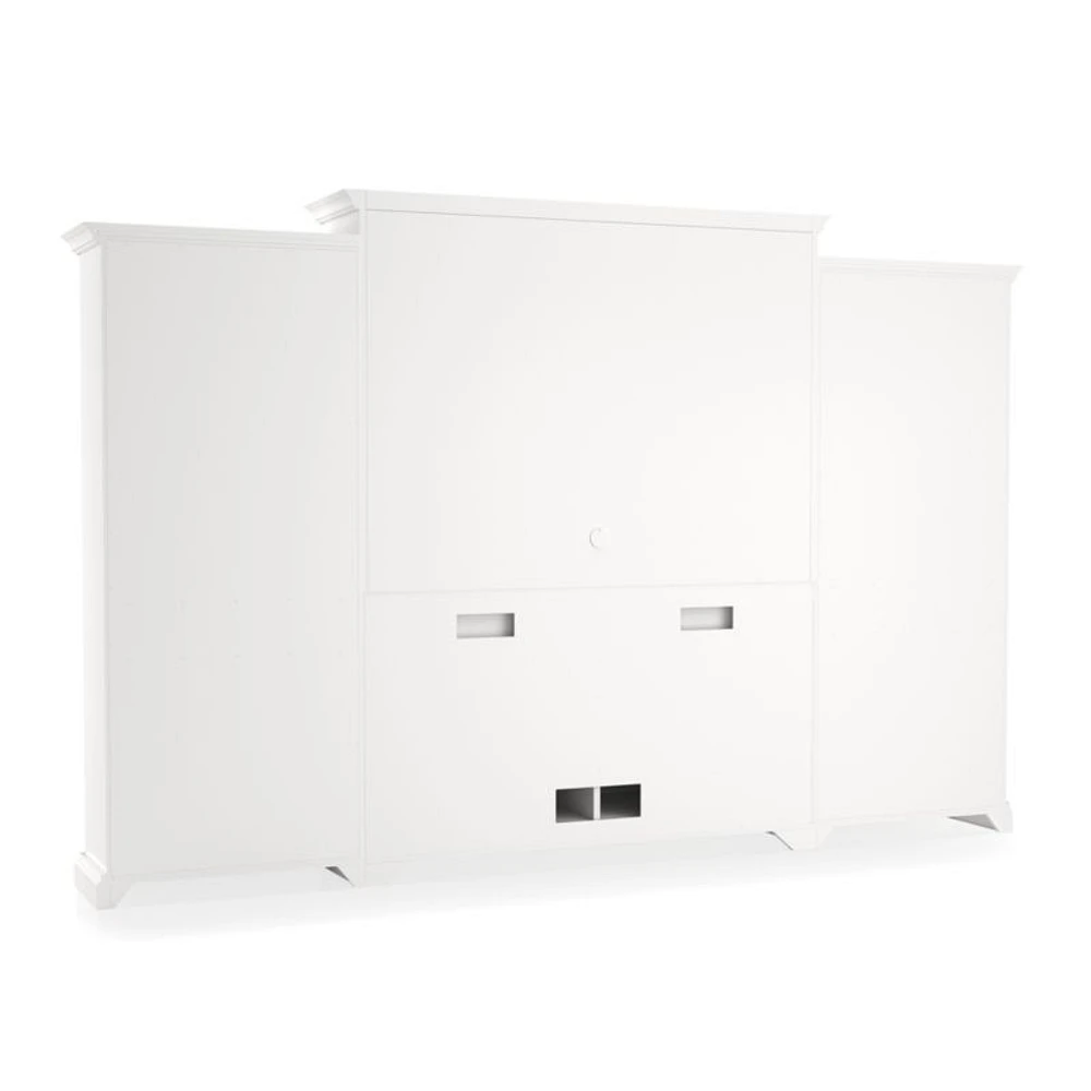 Cameo 4-Piece White Open Bookcase Entertainment Center