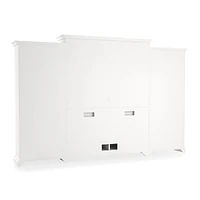 Cameo 4-Piece White Open Bookcase Entertainment Center