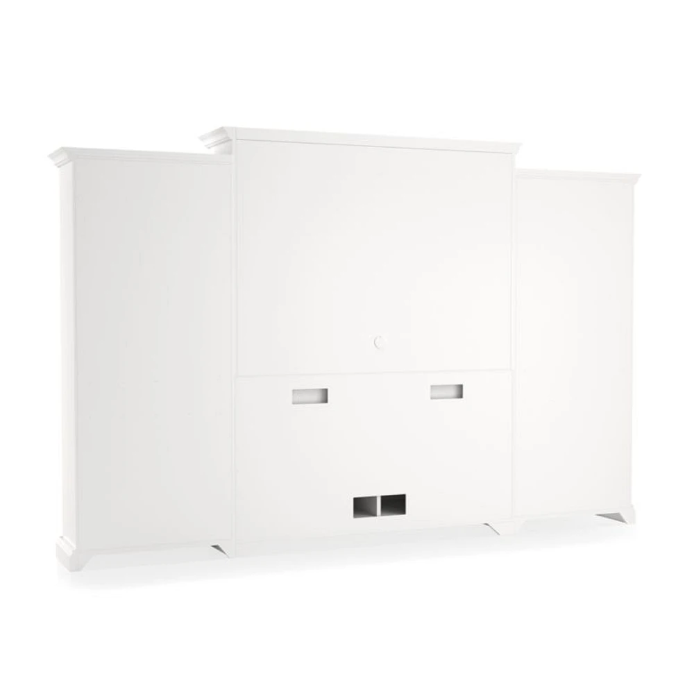 Cameo 4-Piece White Storage Bookcase Entertainment Center