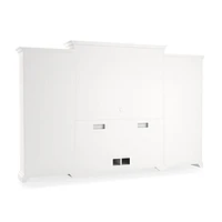 Cameo 4-Piece White Storage Bookcase Entertainment Center