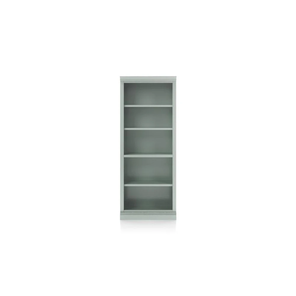 Cameo Blue Grey Open Bookcase with Middle Crown