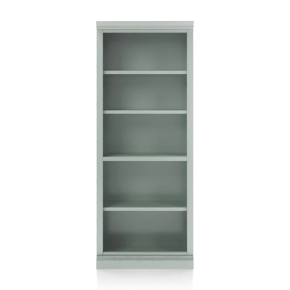 Cameo Blue Grey Open Bookcase with Middle Crown