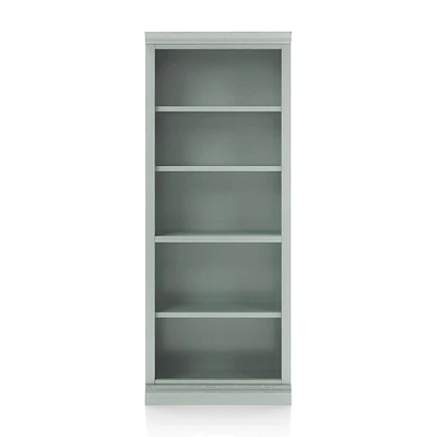Cameo Blue Grey Open Bookcase with Middle Crown
