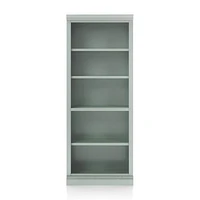 Cameo Blue Grey Open Bookcase with Middle Crown