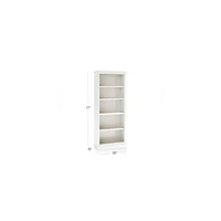 Cameo Dama Open Bookcase with Middle Crown
