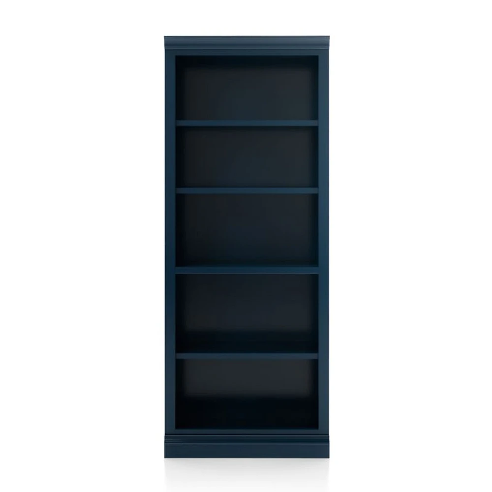 Cameo Indigo Open Bookcase with Middle Crown