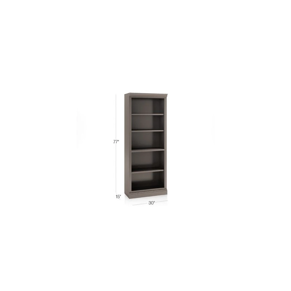 Cameo Grigio Open Bookcase with Middle Crown