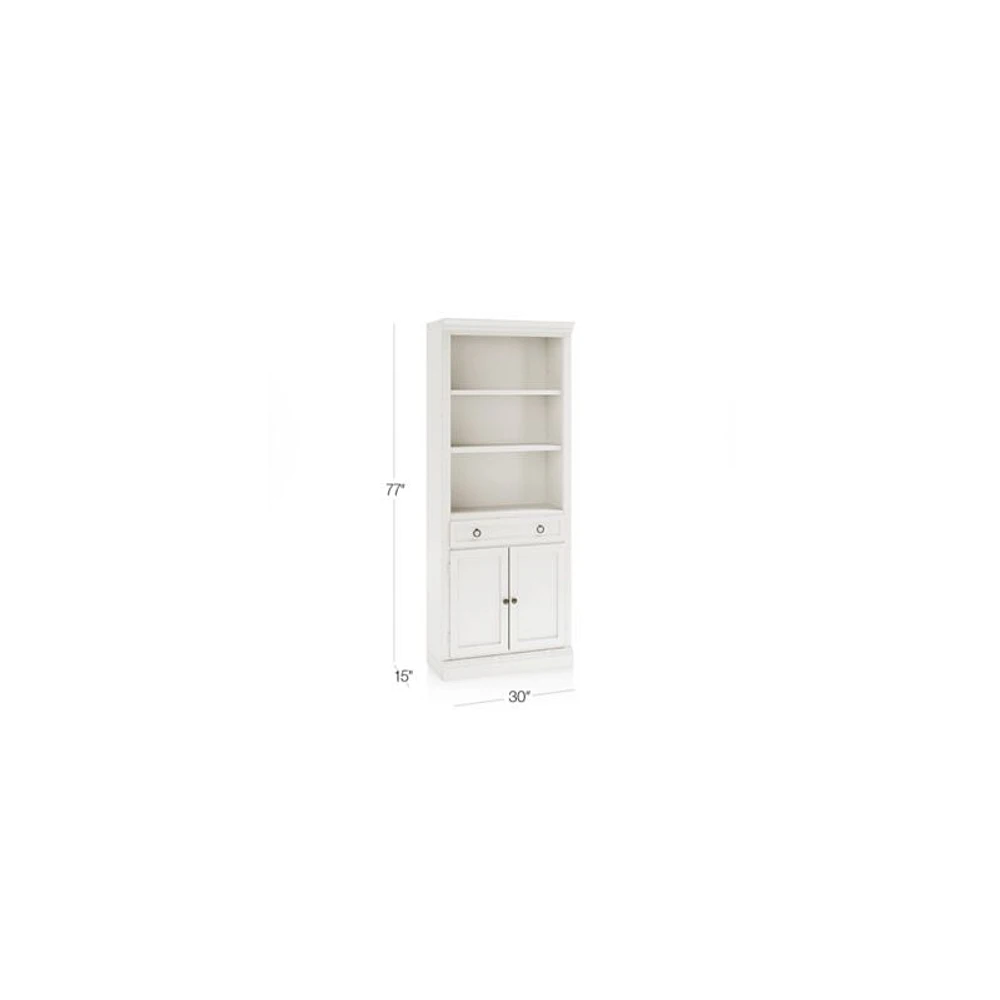 Cameo Dama Storage Bookcase with Middle Crown