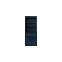 Cameo Indigo Storage Bookcase with Middle Crown