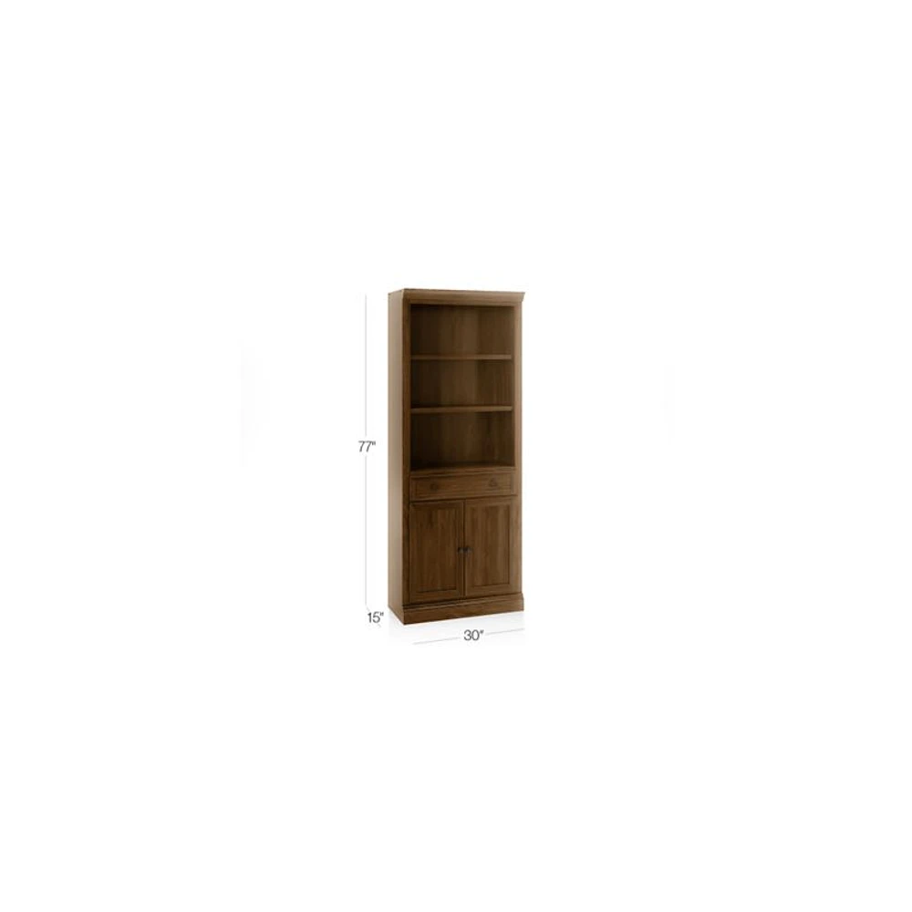 Cameo Nero Noce Storage Bookcase with Middle Crown