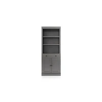 Cameo Grigio Storage Bookcase with Middle Crown