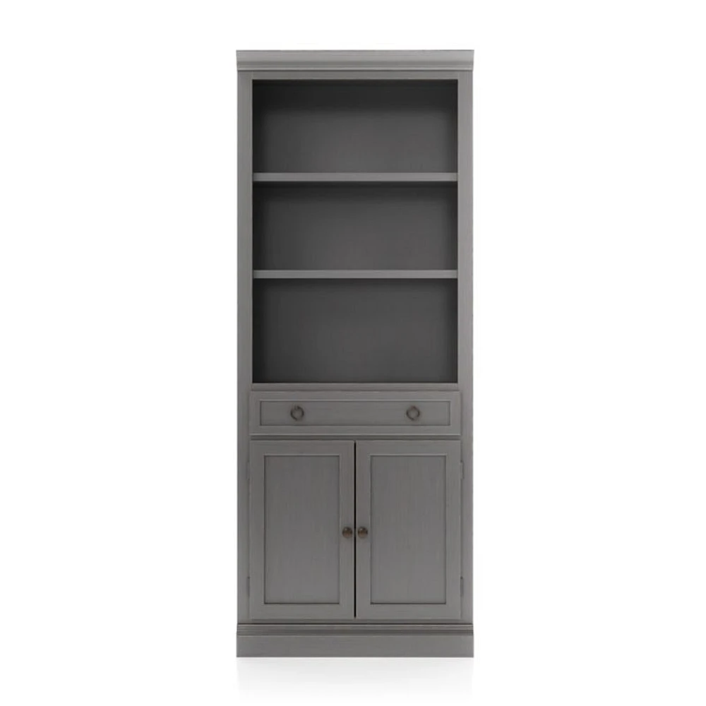 Cameo Grigio Storage Bookcase with Middle Crown