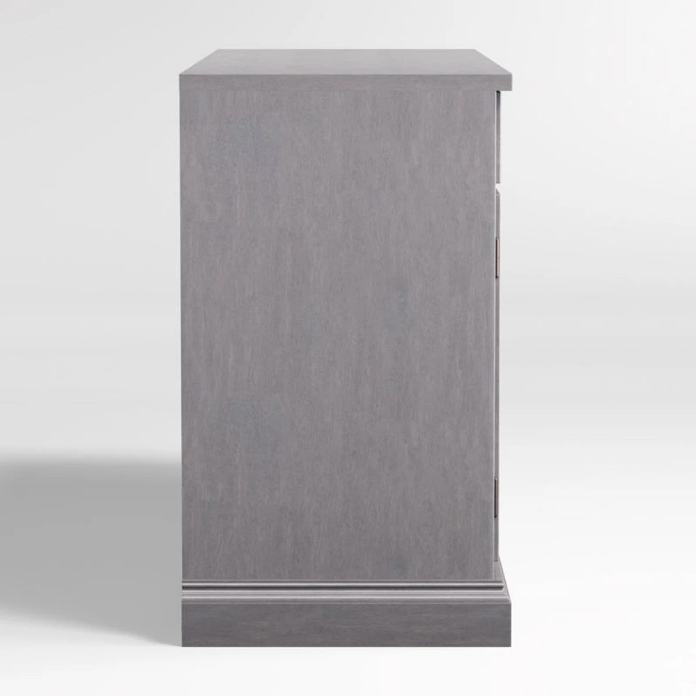 Cameo 62" Dove Grey Storage Media Console with Glass Doors