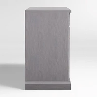 Cameo 62" Dove Grey Storage Media Console with Glass Doors