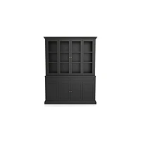 Cameo 2-Piece Bruno Black Glass Door Wall Unit