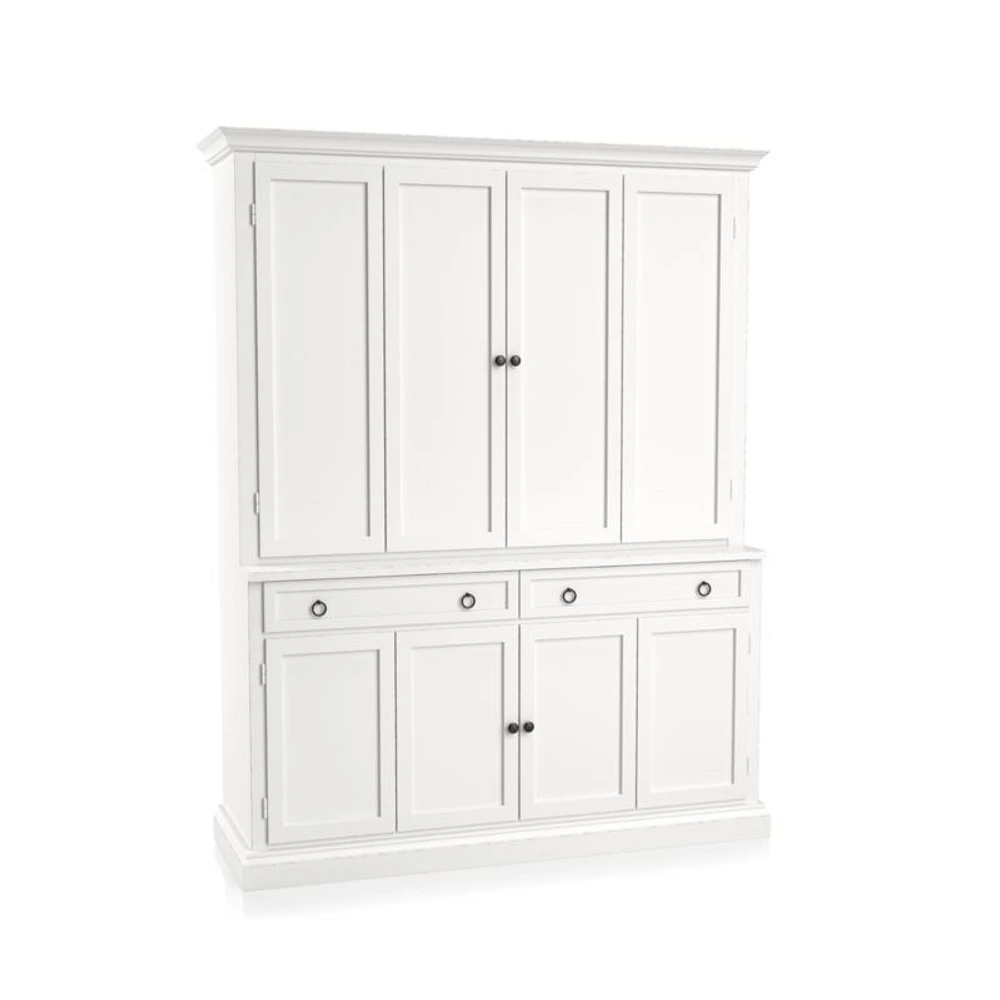 Cameo 2-Piece White Entertainment Center