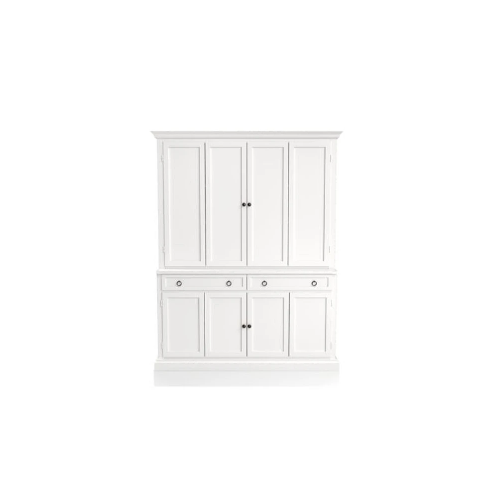 Cameo 2-Piece White Entertainment Center