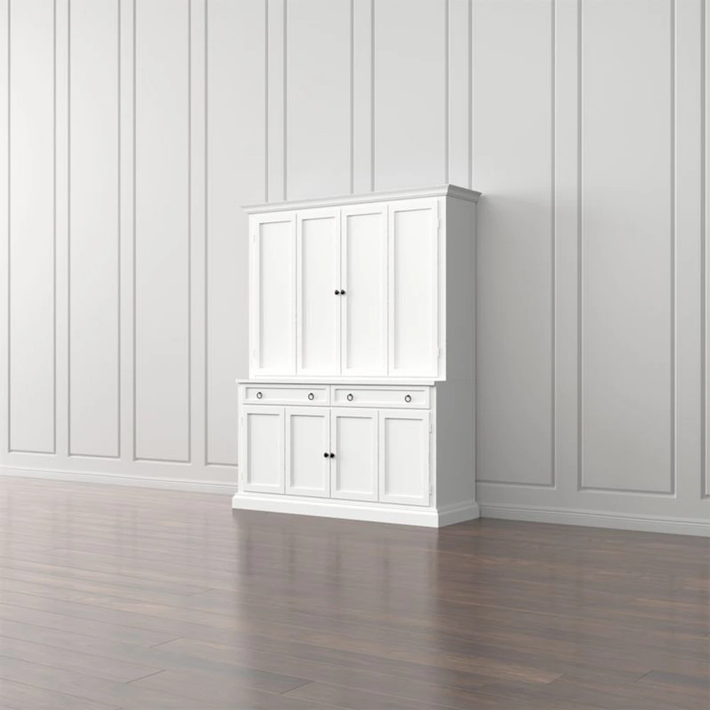 Cameo 2-Piece White Entertainment Center