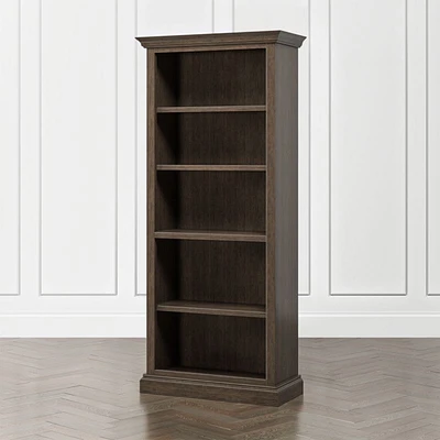 Cameo Pinot Lancaster Open Bookcase with Full Crown