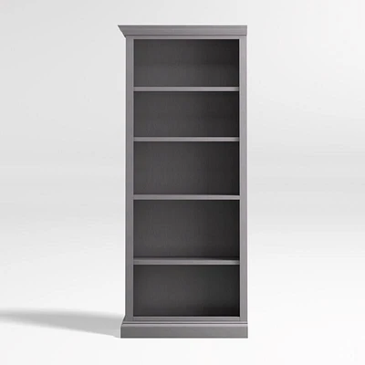 Cameo Dove Grey Open Bookcase with Left Crown