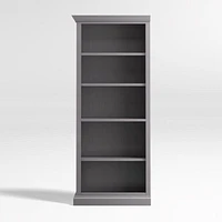 Cameo Dove Grey Open Bookcase with Left Crown