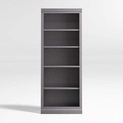 Cameo Dove Grey Open Bookcase with Middle Crown
