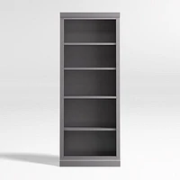 Cameo Dove Grey Open Bookcase with Middle Crown