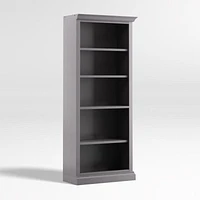 Cameo Dove Grey Open Bookcase with Right Crown