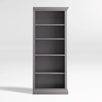 Cameo Dove Grey Open Bookcase with Right Crown