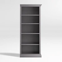Cameo Dove Grey Open Bookcase with Right Crown