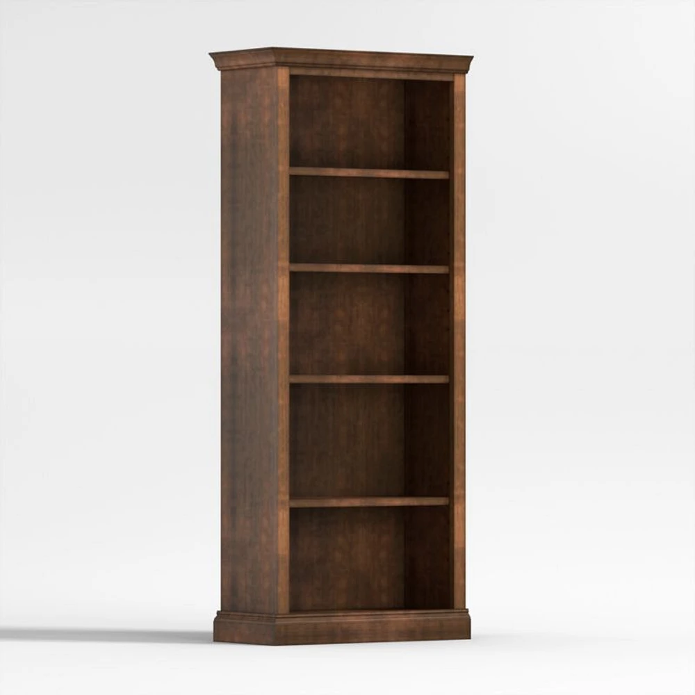 Cameo Nero Noce Open Bookcase with Left Crown