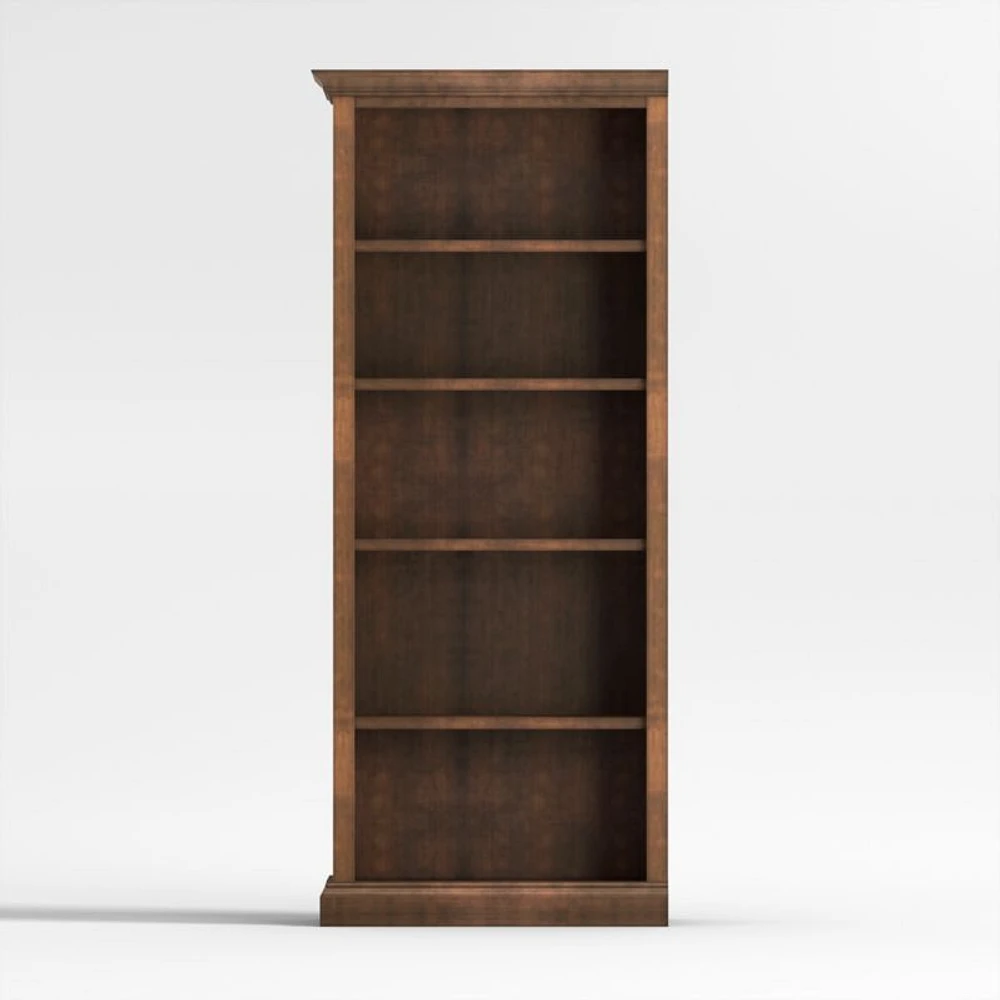 Cameo Nero Noce Open Bookcase with Left Crown