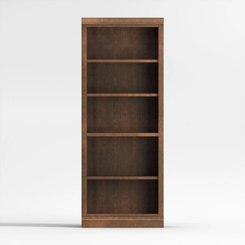 Cameo Nero Noce Open Bookcase with Middle Crown