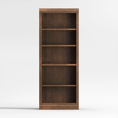 Cameo Nero Noce Open Bookcase with Middle Crown