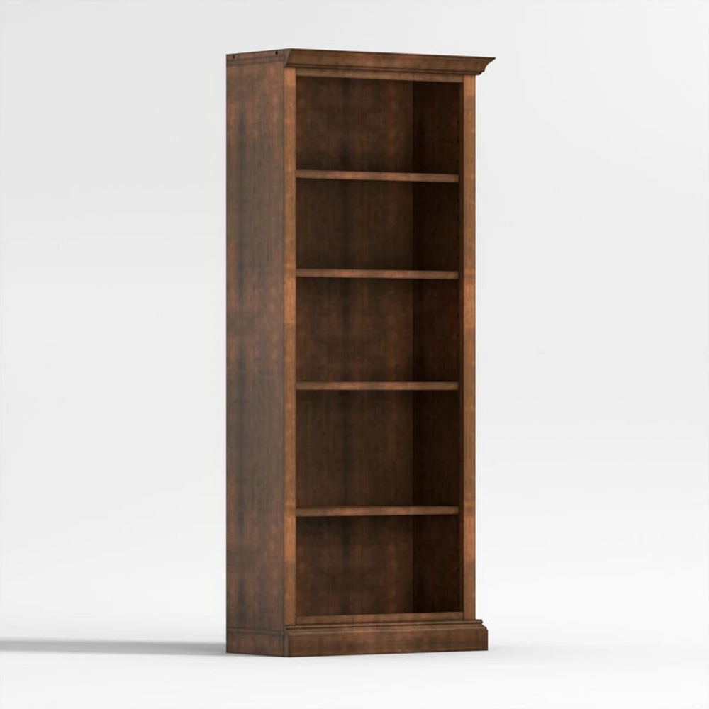 Cameo Nero Noce Open Bookcase with Right Crown