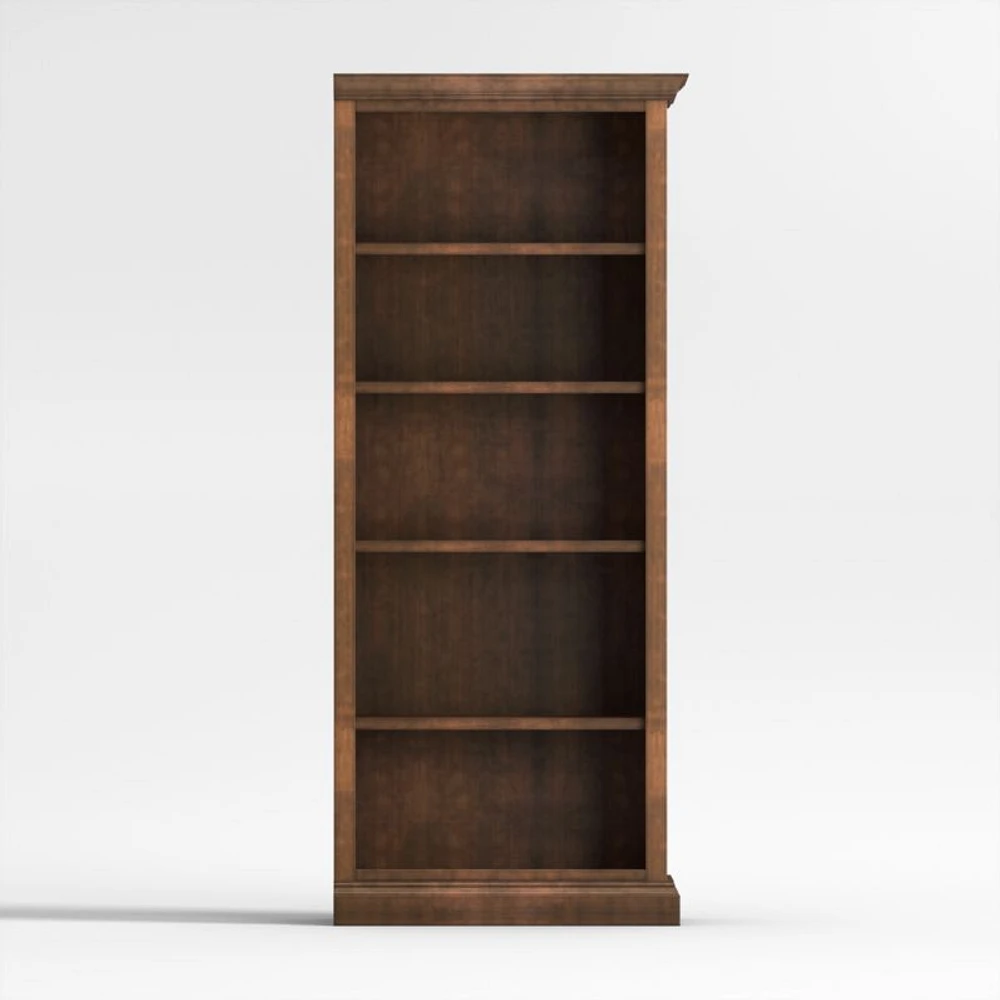 Cameo Nero Noce Open Bookcase with Right Crown