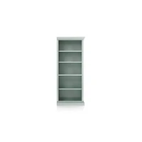 Cameo Blue Grey Open Bookcase with Right Crown