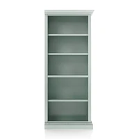 Cameo Blue Grey Open Bookcase with Right Crown
