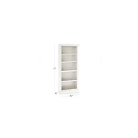 Cameo Dama Open Bookcase with Right Crown