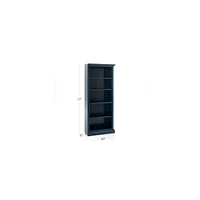 Cameo Indigo Open Bookcase with Right Crown