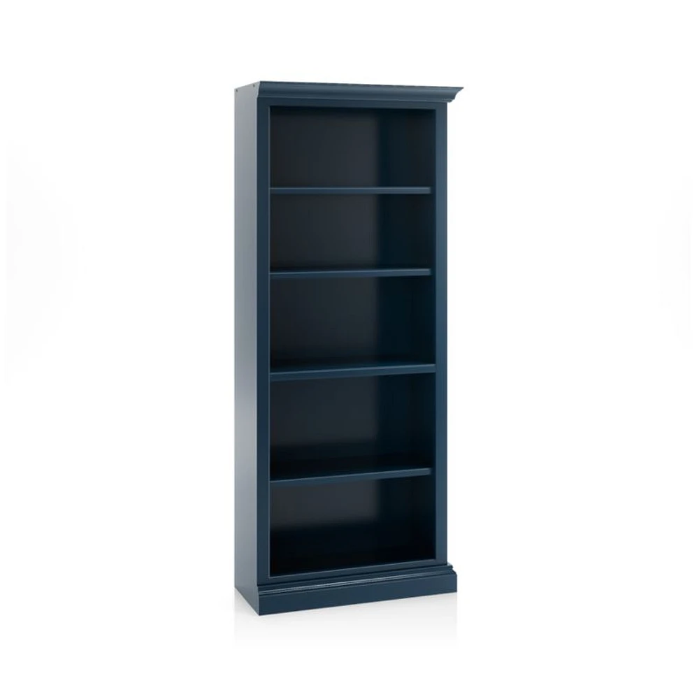 Cameo Indigo Open Bookcase with Right Crown
