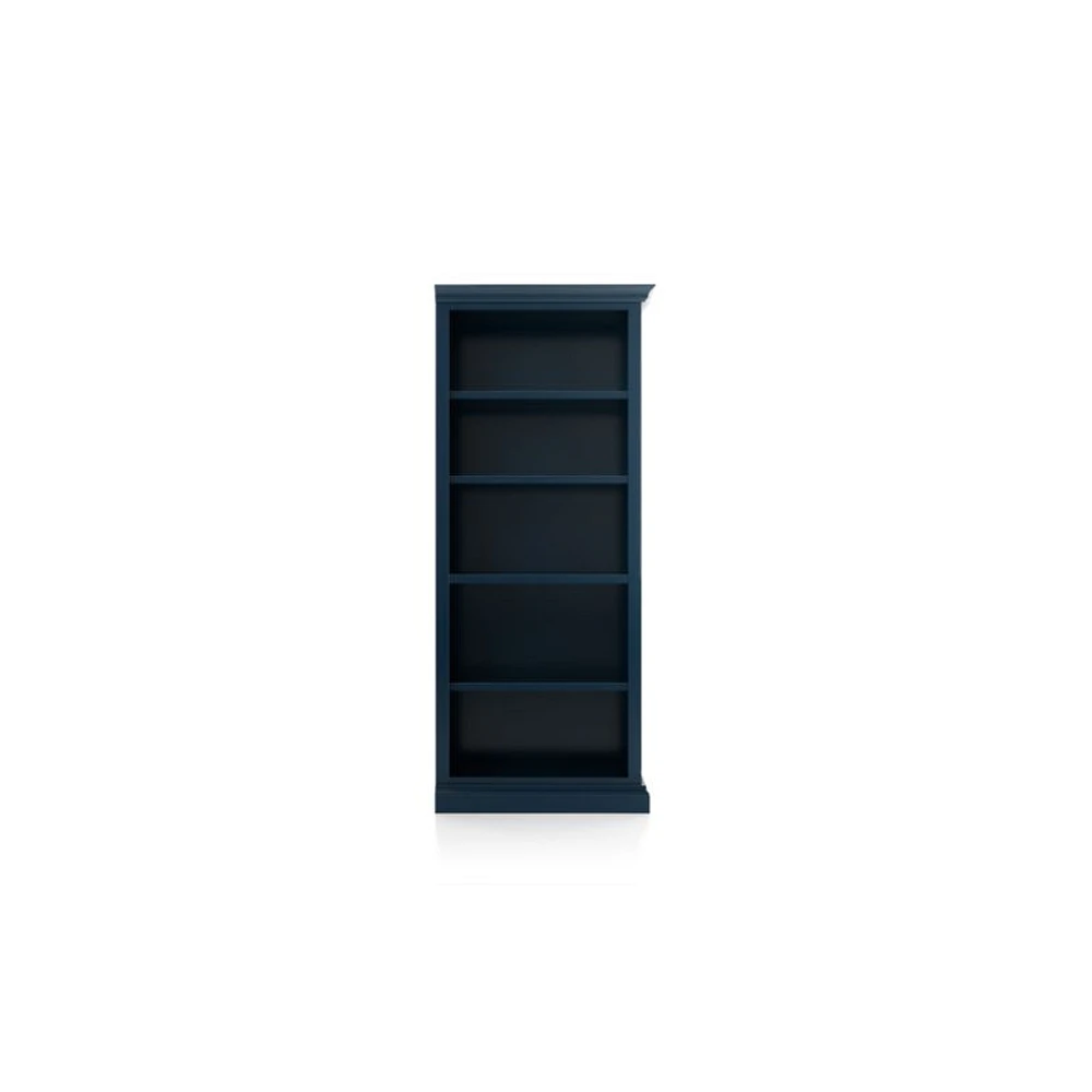 Cameo Indigo Open Bookcase with Right Crown