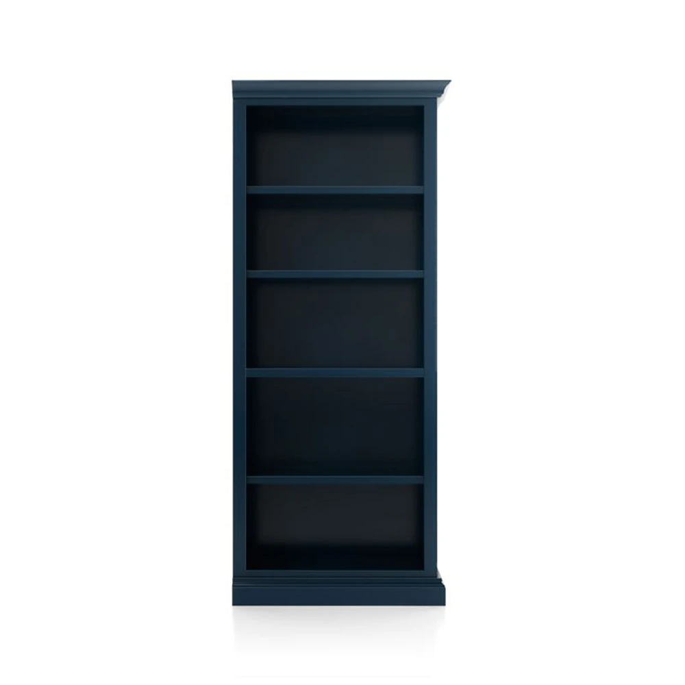 Cameo Indigo Open Bookcase with Right Crown